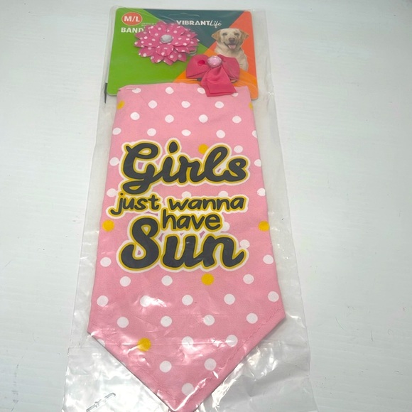 Vibrant Dogs Beagle, Labrador, Chihuahua Bandana Set Pink Color NWT - Picture 1 of 15